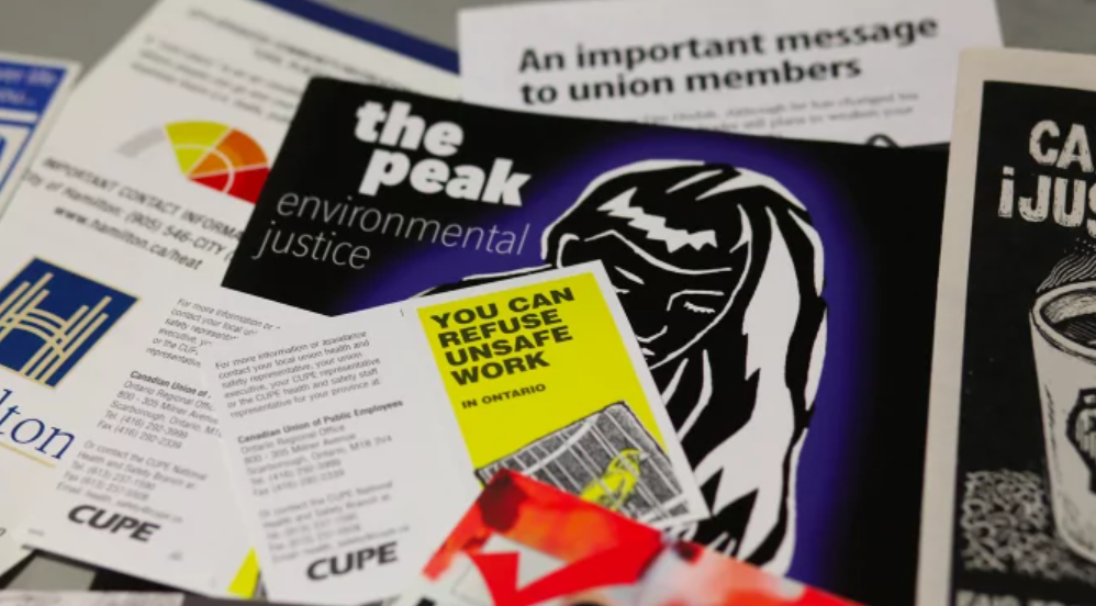 Cupe pamphlets to raise awareness of workplace safety